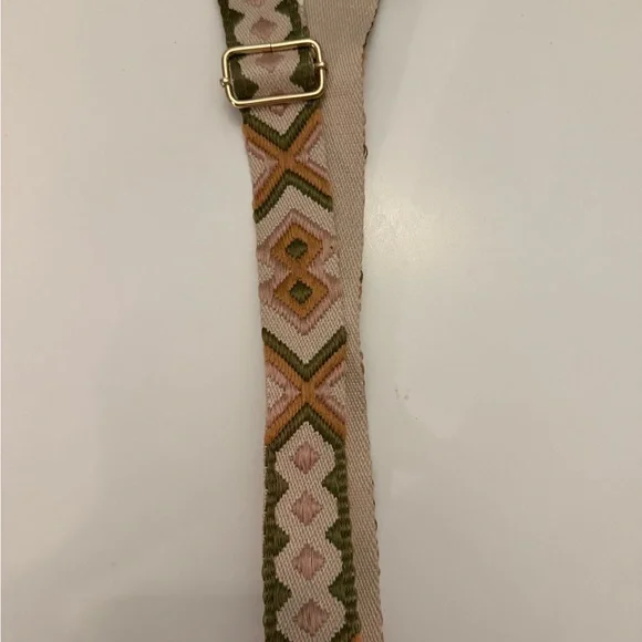 Transparent Crossbody Bag with Patterned Strap - Picture 2 of 3